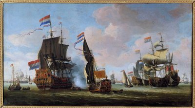 Marine: Scene of Naval Battle by Abraham Storck