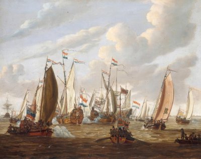 Peter the Great is Welcomed by the Dutch East India Company by Abraham Storck