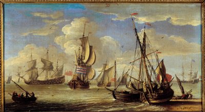 Ships and Boats on the Sea by Abraham Storck