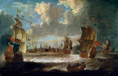 Ships in a Lagoon, 17th or Early 18th Century by Abraham Storck