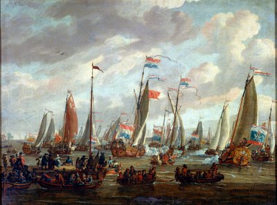 Tsar Peter I Visiting England by Abraham Storck