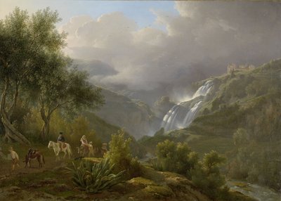 The Cascades at Tivoli, with a Storm Approaching, 1824 by Abraham Teerlink