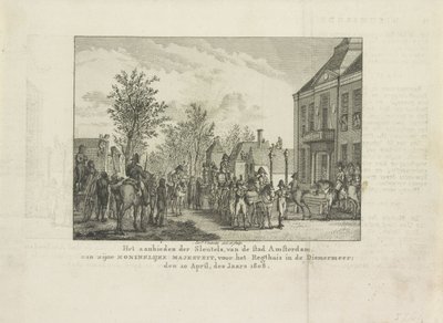Presentation of the Keys of the City to Louis Napoleon, 1808 by Abraham Vinkeles