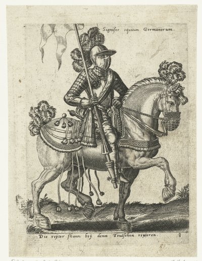 German Rider in Armor by Abraham de Bruyn (attributed to)