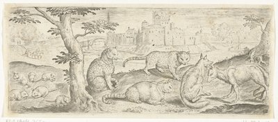 Rats, Cats, and Foxes by Abraham de Bruyn (possibly)