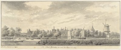 View of Gouda from Across the IJssel by Abraham de Haen (II)