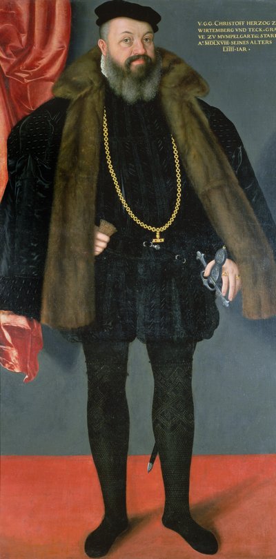 Christoph, Duke of Wurttemberg (1515-68), Son of Ulrich I of Wurttemberg in Spanish Costume by Abraham de Hel