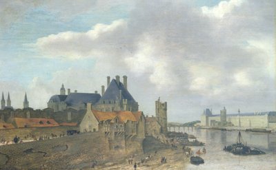 Nevers Hotel and the Louvre Palace by Abraham de Verwer