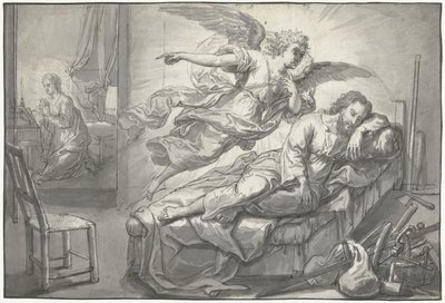 The Angel Appears to Joseph in a Dream by Abraham van Diepenbeeck