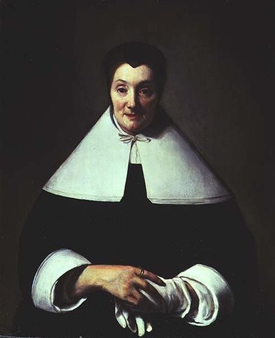 Portrait of a woman, aged fifty by Abraham van Dyck