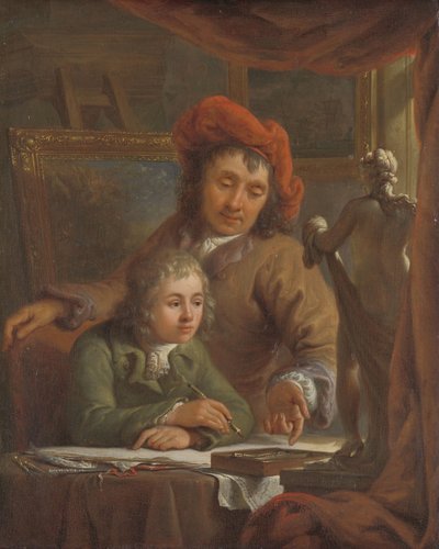 The Drawing Lesson by Abraham van Strij (I)