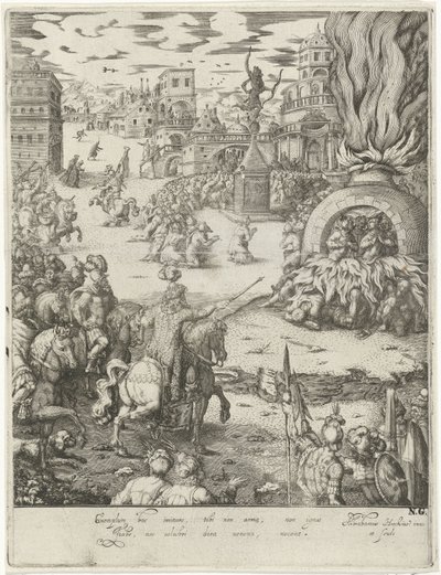 Shadrach, Meshach, and Abednego in the Fiery Furnace by Abraham van den Hecken