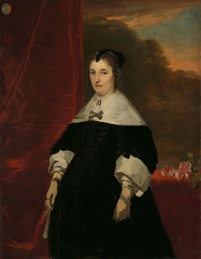 Machteld Bas (d 1681). Wife of Abraham de Visscher by Abraham van den Tempel (attributed to)