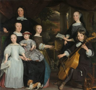 David Leeuw with His Family, Amsterdam Merchant by Abraham van den Tempel