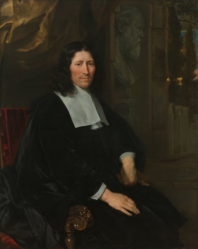 Portrait of Pieter de la Court by Abraham van den Tempel