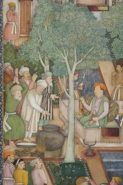 Detail from Emperor Jahangir with Holy Men in a Garden (detail) by Abul Hassan Ghaffari