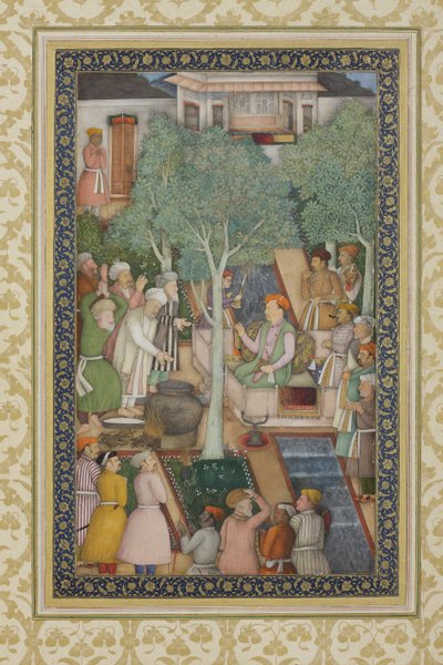 Emperor Jahangir with Holy Men in a Garden by Abul Hassan Ghaffari