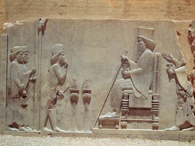 A Median officer paying homage to King Darius I from the Treasury by Achaemenid