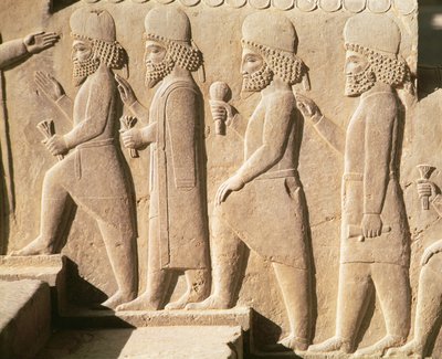 Relief depicting Median guards from the stairs of the Triplyon Hall, Achaemenian Period, 6th-5th century BC by Achaemenid