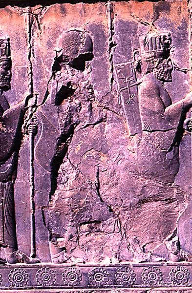Row of dignitaries, from the west entrance to the Hundred Column Hall (detail) by Achaemenid