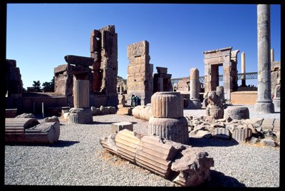 View of the West Entrance to the Hundred Column Hall by Achaemenid