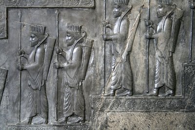 Wall Carving Depicting the Royal Guard, Tachara, Persepolis, c.6th-5th Century BC by Achaemenid