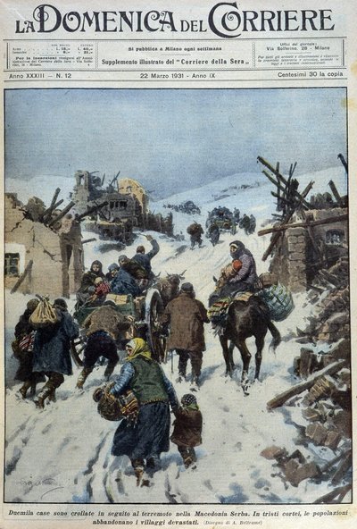 2000 houses collapsed following the earthquake in Serbian Macedonia: the sad exodus of the population abandoning the devastated villages by Achille Beltrame