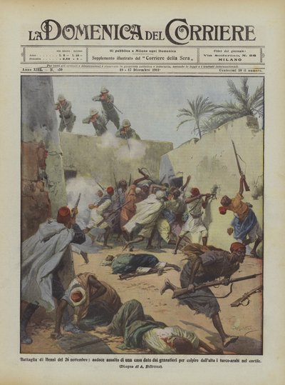 Battle of Henni on November 26, Daring Assault on a House by Grenadiers to Strike by Achille Beltrame