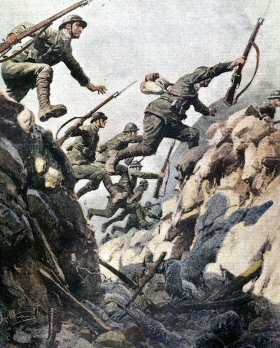 Battle of Ortigara (June 1917) (plate by A. Beltrame) by Achille Beltrame