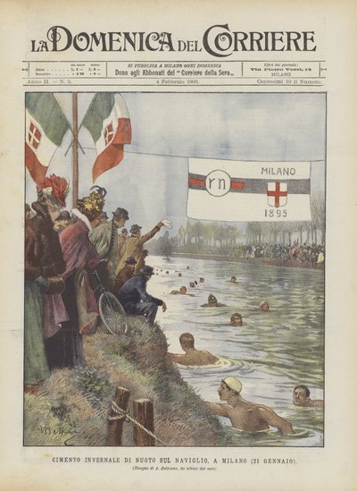 Winter Swimming Challenge on the Naviglio, in Milan (January 21st) by Achille Beltrame
