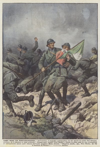 How a Flag Bearer Died by Achille Beltrame