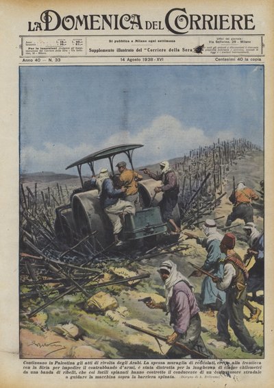 Continuing Acts of Revolt by Arabs in Palestine by Achille Beltrame