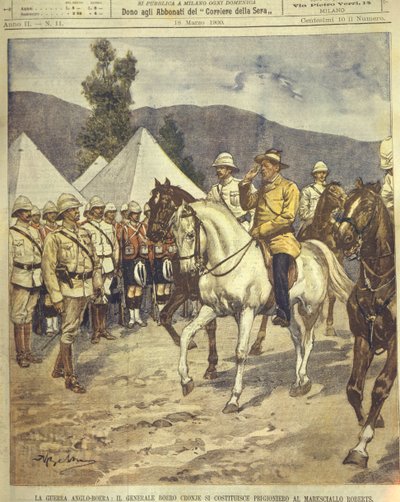 Cover Illustration of General Cronje Surrendering to Marshal Roberts during Anglo-Zulu and Anglo-Boer Wars of 1850-1902 by Achille Beltrame