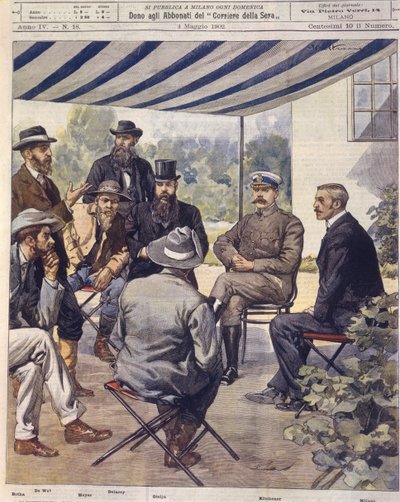 Negotiations for peace treaty during Anglo-Zulu and Anglo-Boer Wars of 1850-1902 by Achille Beltrame