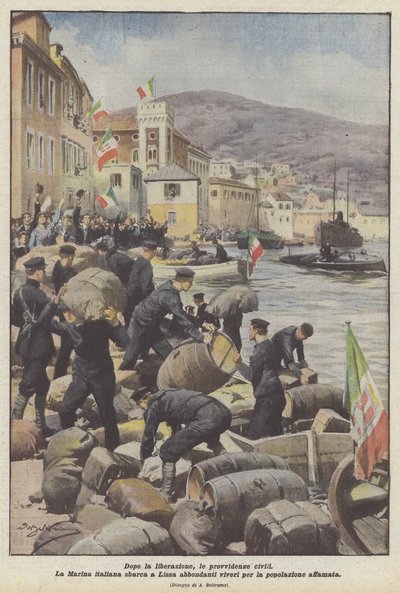 After Liberation, Civil Provisions by Achille Beltrame