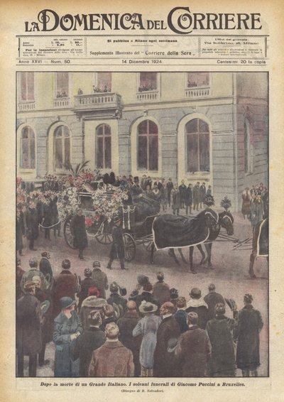 After the Death of a Great Italian by Achille Beltrame