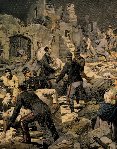 Earthquake in Calabria by Achille Beltrame