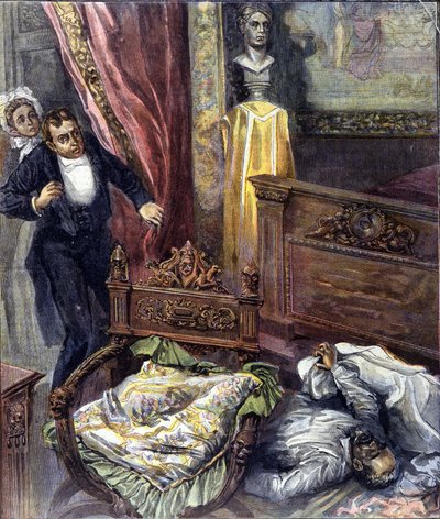 Emile Zola died in 1902 (1840 - 1902) French writer by Achille Beltrame