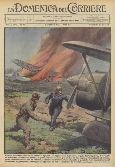 Episodes of Italian heroism in the fields of Spain by Achille Beltrame