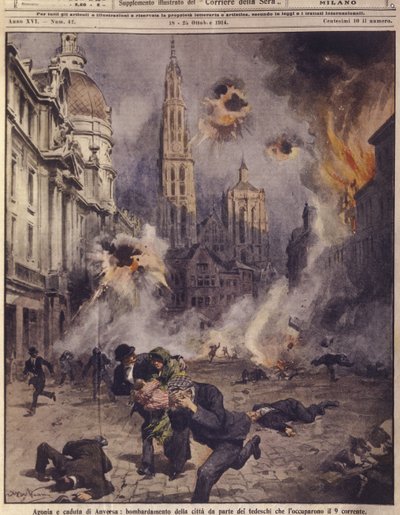 German Aircrafts Bomb Antwerp, from 