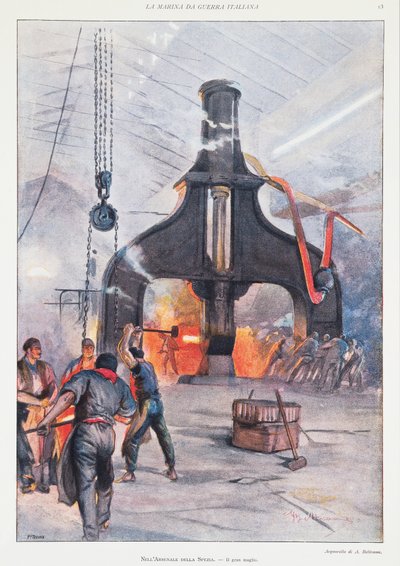 Giant Hammer at Arsenal in La Spezia by Achille Beltrame