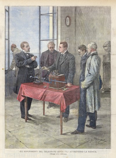 Experiments with Wireless Telegraphy Across the Channel by Achille Beltrame