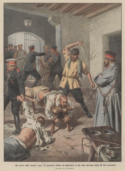 The Horrors in Russian Prisons, Punishments Inflicted on Prisoners Leading Many to Succumb by Achille Beltrame