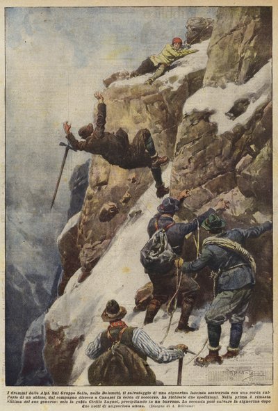 The Dramas of the Alps by Achille Beltrame
