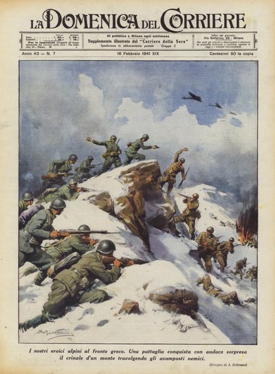 Our Heroic Alpini on the Greek Front by Achille Beltrame