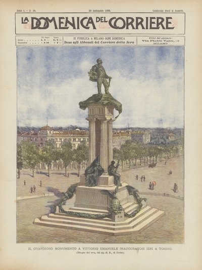 The Grand Monument to Vittorio Emanuele Inaugurated Yesterday in Turin by Achille Beltrame