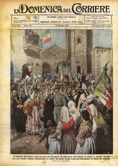 The Crown Prince in the Gargano Region by Achille Beltrame