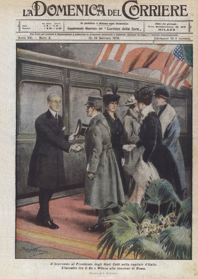 The Welcome to the President of the United States in the Capital of Italy by Achille Beltrame