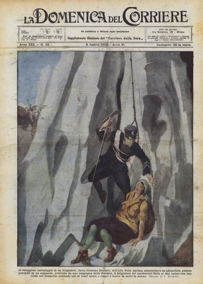 The Brave Rescue by a Brigadier by Achille Beltrame