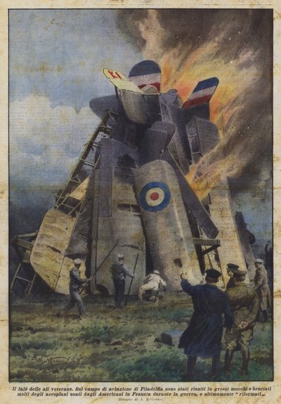 The Bonfire of Veteran Wings by Achille Beltrame